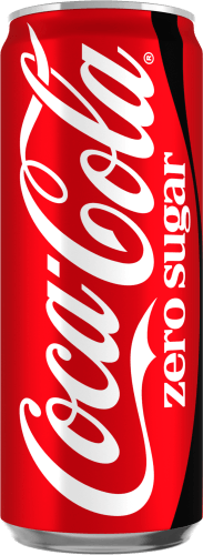 Foto van Coca-Cola Zero op witte achtergrond