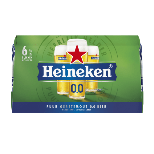 Foto van Heineken Pilsener alcoholvrij 6x33cl op witte achtergrond