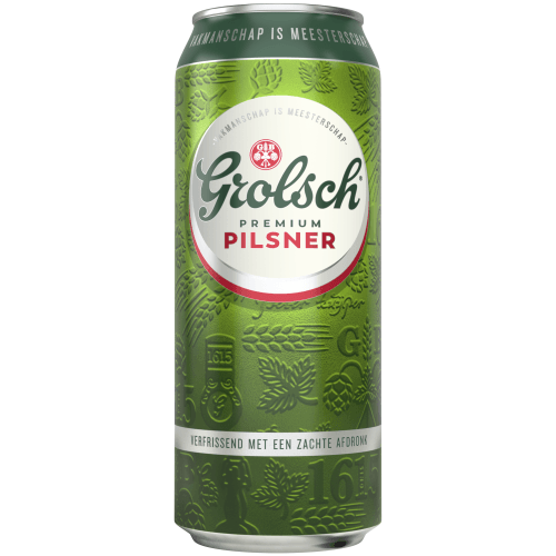 Foto van Grolsch Pilsener op witte achtergrond