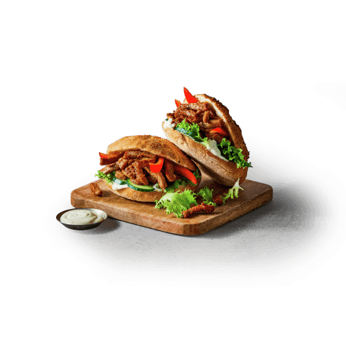 Foto van DekaVers Varkensreepjes shoarma op witte achtergrond