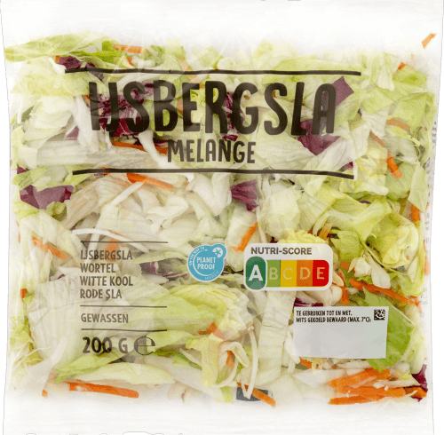 Foto van Ijsbergsla melange op witte achtergrond