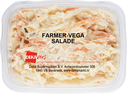 Foto van DekaVers Salade farmer vega op witte achtergrond