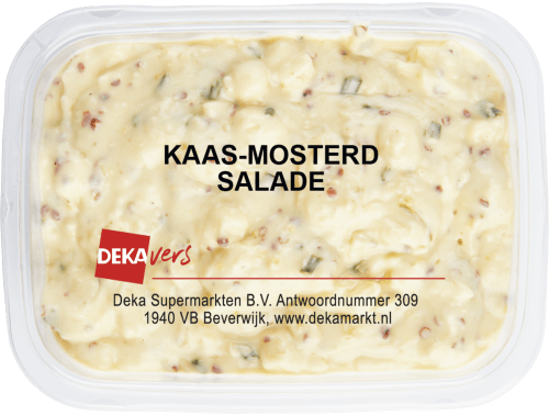 Foto van DekaVers Salade kaas-mosterd op witte achtergrond