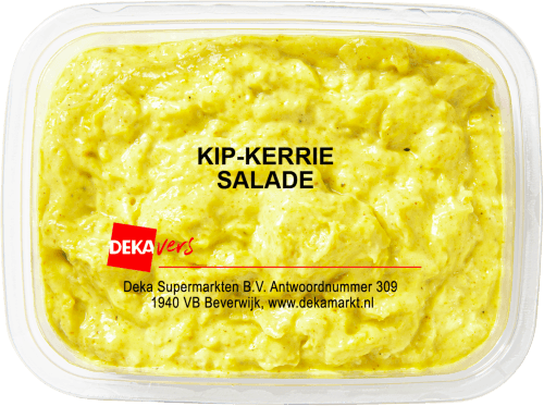 Foto van DekaVers Salade kip-kerrie op witte achtergrond