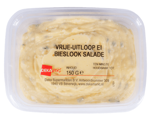Foto van DekaVers Salade Surinaamse vrije uitloopei op witte achtergrond