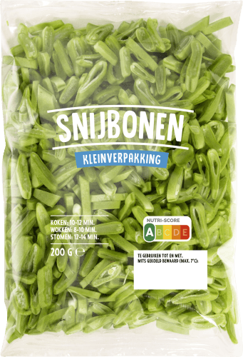 Foto van Snijbonen op witte achtergrond
