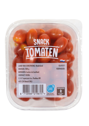 Foto van Snack tomaten op witte achtergrond