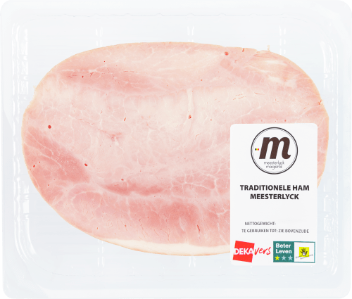 Foto van The Taste of Europe Ham meesterlycke op witte achtergrond