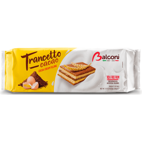 Foto van Balconi Trancetto chocolade op witte achtergrond