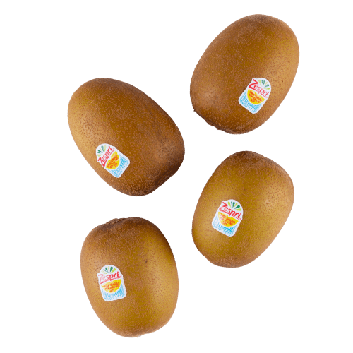 Foto van Zespri Kiwi sungold op witte achtergrond