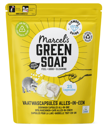Foto van Marcel's Green Soap Vaatwascapsules op witte achtergrond
