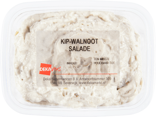 Foto van DekaVers Salade kip walnoot op witte achtergrond