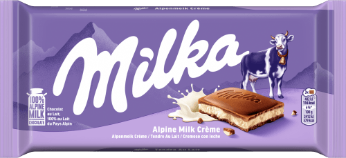 Foto van Milka Melkcreme op witte achtergrond