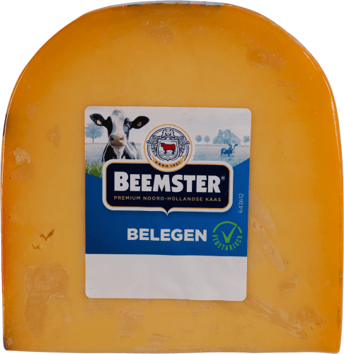 Foto van DekaVers Beemster kaas belegen 48+ op witte achtergrond