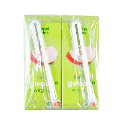 Foto van G'woon Appeldrink 10x200 ml op witte achtergrond