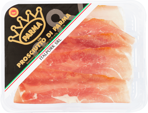 Foto van The Taste of Europe Prosciutto di parma op witte achtergrond