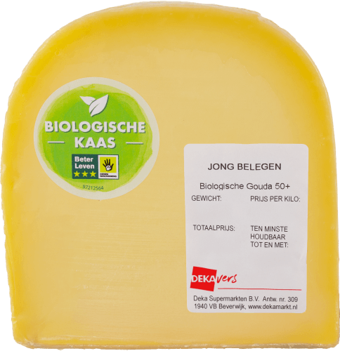 Foto van DekaVers bio Jong belegen stuk op witte achtergrond