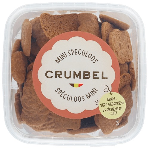 Foto van Crumbel Mini speculoos op witte achtergrond