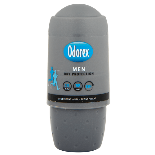 Foto van Odorex Deoroller men dry protection op witte achtergrond