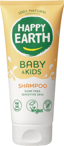 Foto van Happy Earth Shampoo baby & kids op witte achtergrond