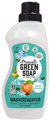 Foto van Marcel's Green Soap Wasverzachter peach jasmine op witte achtergrond
