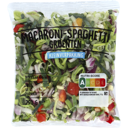 Macaroni spaghetti groente