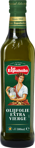 Foto van La Española Olijfolie extra vierge op witte achtergrond