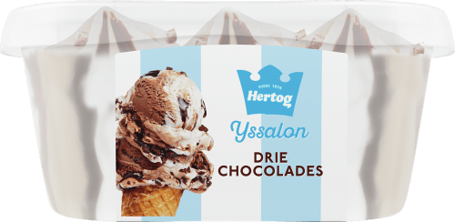 Foto van Hertog Drie chocolades op witte achtergrond