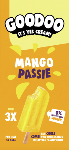 Foto van Goodoo Mango passie 3 st. op witte achtergrond