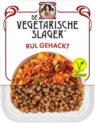 Foto van De Vegetarische Slager Vegetarisch gehackt rul op witte achtergrond