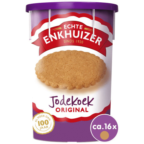 Foto van Echte Enkhuizer Jodekoek op witte achtergrond