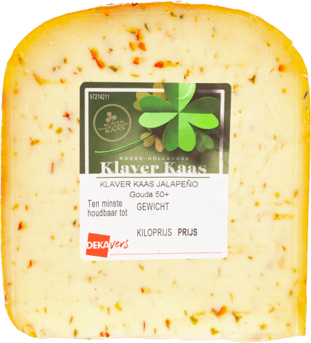 Foto van DekaVers Klaver jalapeno op witte achtergrond