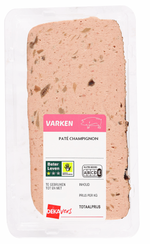Foto van DekaVers Pate champignon op witte achtergrond