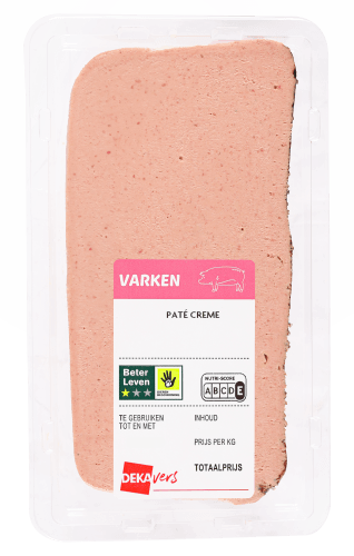 Foto van DekaVers Pate creme op witte achtergrond