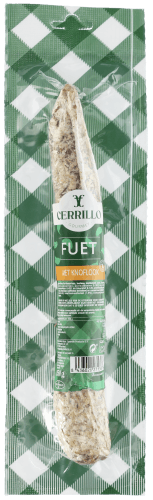 Foto van Cerrillo Fuet knoflook op witte achtergrond