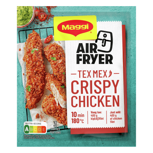 Foto van Maggi Kruidenmix airfryer crispy texmex op witte achtergrond