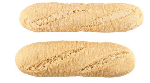 Foto van MENISSEZ Demi baguette desem wit 2 stuks op witte achtergrond