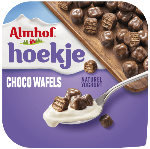 Foto van Almhof Hoekje choco wafels op witte achtergrond