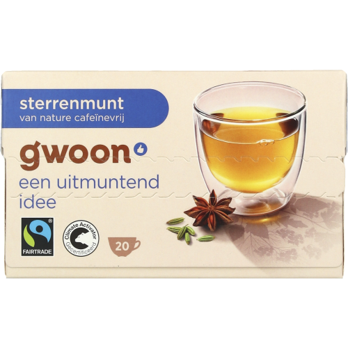 G'woon Kruidenthee sterrenmunt 20 zk.