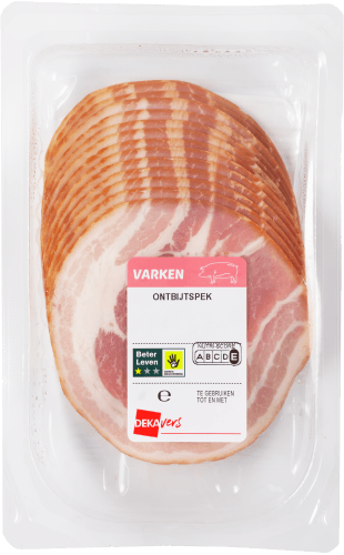 Foto van DekaVers Ontbijtspek op witte achtergrond