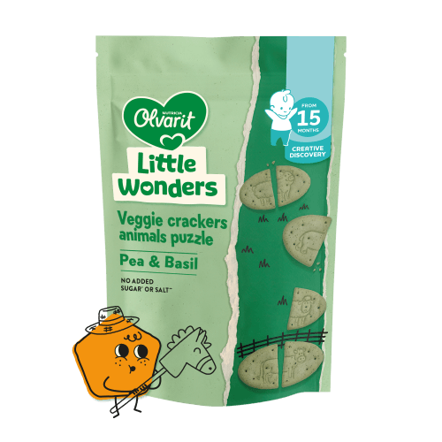Foto van Olvarit Little wonders veggie cr. pea&basil op witte achtergrond