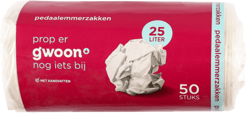 Foto van G'woon Pedaalemmerzakken 25 liter op witte achtergrond