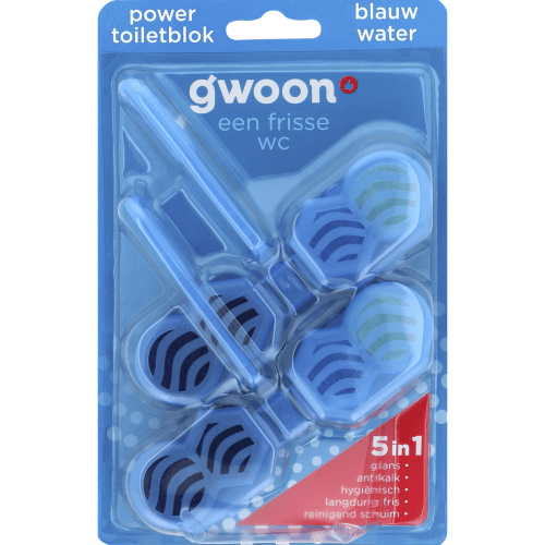 Foto van G'woon Toiletblok blauw op witte achtergrond