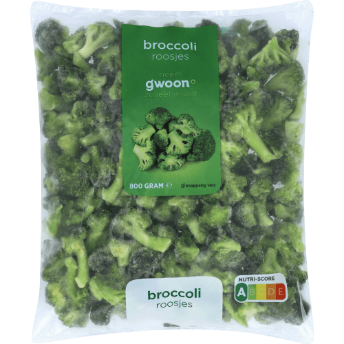 Foto van G'woon Broccoli op witte achtergrond