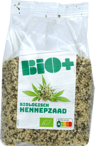 Foto van Bio+ Hennepzaad op witte achtergrond