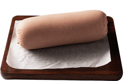 Foto van DekaMarkt Leverworst fijn op witte achtergrond