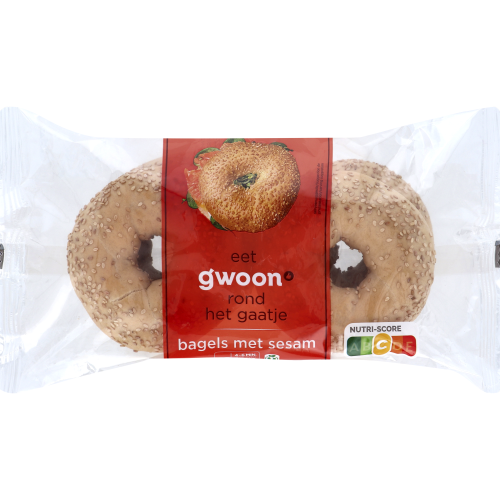 G'woon Bagels met sesam 4 st.