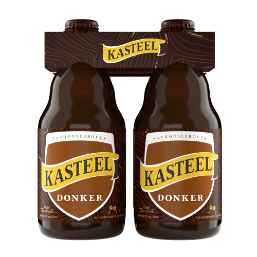 Foto van Kasteel Donker 4x33cl op witte achtergrond
