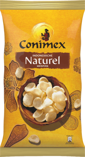 Foto van Conimex Kroepoek naturel op witte achtergrond
