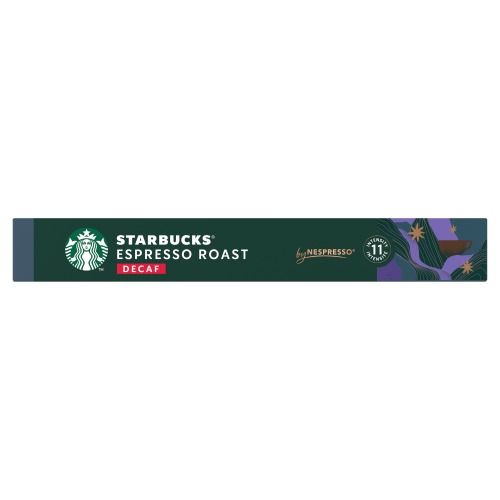 Foto van Starbucks Koffiecups decaf espresso roast op witte achtergrond